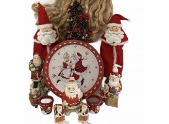 Decorative Christmas Santa Claus Lot  A