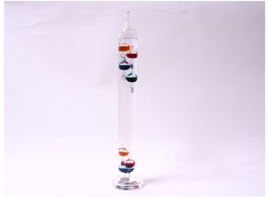17' Multi-colored Galileo Liquid Thermometer, New In Box #2 (Retail $58)