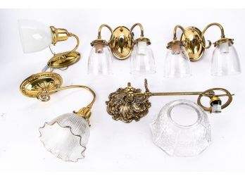 Group Of Assorted Electrified Wall Sconces