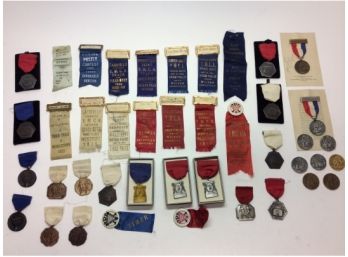 1920's Track Medals And Ribbons From Connecticut