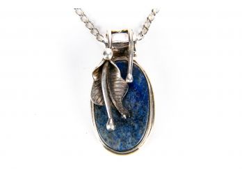 Sterling Silver And Lapis Pendant