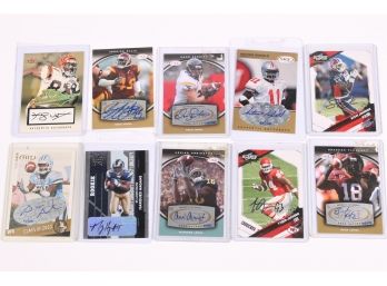 Ten Autographed Football Cards