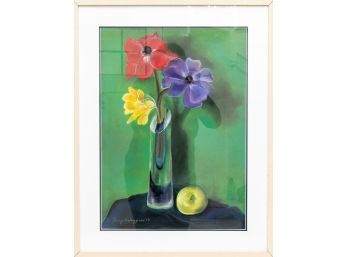 Terry Kalayjian (American, Westport CT, 20th-21st C.) Contemporary Still Life- Vase Of Flowers