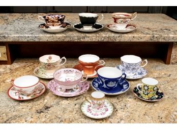 Fine Group Of Vintage Porcelain Cups And Saucers
