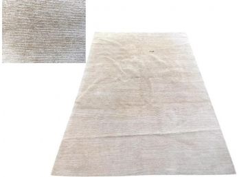 Ultra High Quality Taupe Wool And Silk Rug
