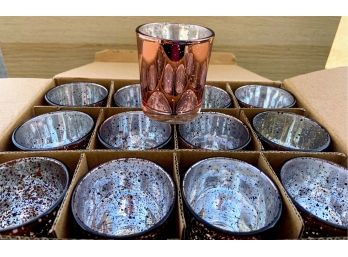 NEW In Box 36 Rose Gold Metallic Colored Votives