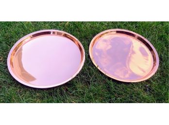 Pair Of Rose Gold Metallic Trays From West Elm (2 Of 2)