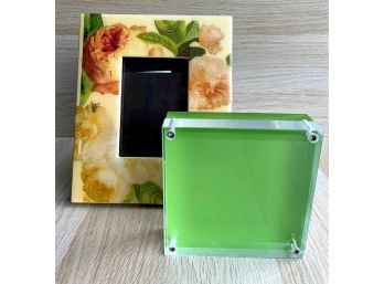 Flower & Lime Lucite Frame