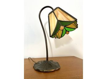 Vintage Brass Gooseneck Tulip Lamp By Gilbert Lighting New York