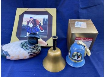 Odd Lot, With 2 Bells, A Frame, And A Duck