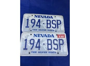 2 Nevada License Plates