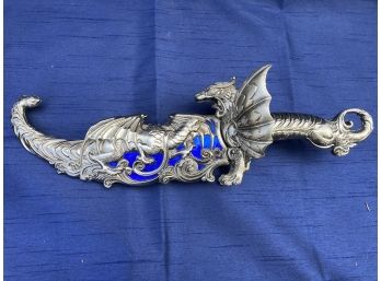 Blue Fantasy Dragon Knife  Stainless Steel