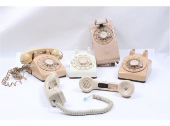 Lot Of Vintage 4 Dial Telephones