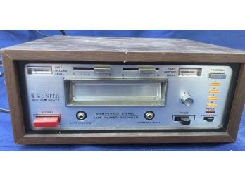 Zenith Solid State Eight Track Stereo Tape Player Reorder Model F638W