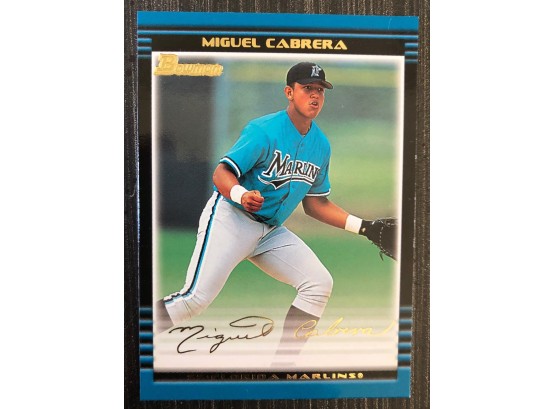 2002 Bowman Miguel Cabrera Gold Parallel Rookie
