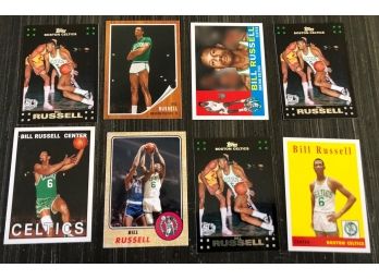 Celtics Hall Of Famers Incl. 9 Bill Russell Cards Lot (15)