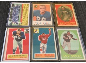 1950s Topps Football Hall Of Famers Lot (6)