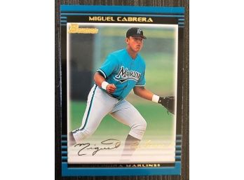 2002 Bowman Miguel Cabrera Gold Parallel Rookie