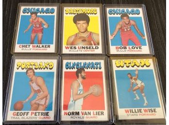 1971–72 Topps Stars & Hall Of Famers Lot (6)