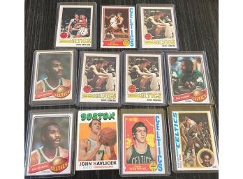 Lot Of 11 1970s Celtics Hall Of Famers
