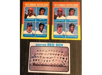 Lot Of 3 1970s Red Sox Cards