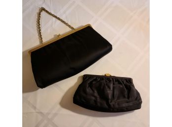 2 Vintage Black Clutches, 1 Ande And 1 Jugber