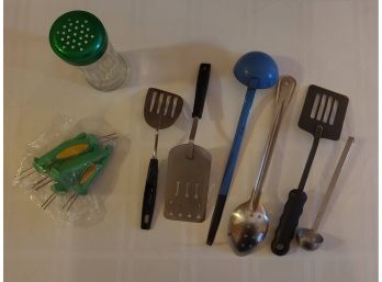 Kitchen Utensil Lot And A Cheese Shaker