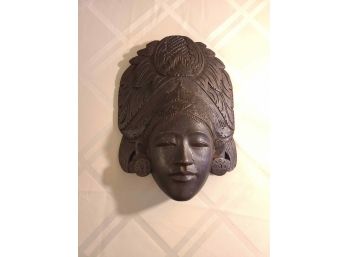 Carved Wooden Face Made In Indonesia