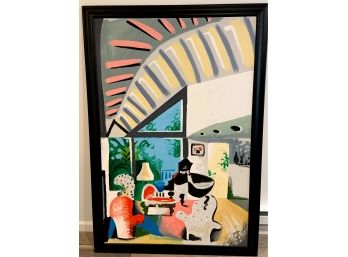 Ian Falconer (American, 20th Century) - David Hockney's Living Room (45' X 67')