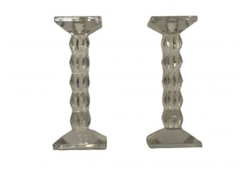 Pair Of Crystal Waterford Candlesticks