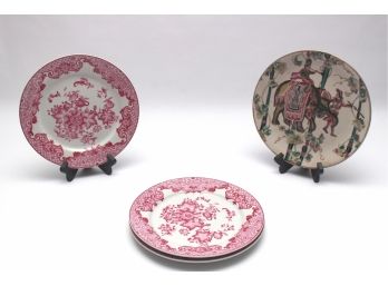 Four Lovely Assorted Oriental Style Plates