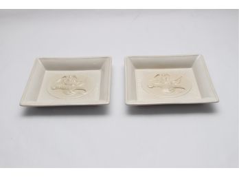 Pair Of Juliska On Wings Of Gratitude “A World Of Thank You's' Trays