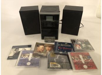 CD Player With Two Speakers And CD's