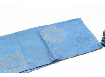Ten Amelie Michelle  Sunflower Blue Napkins From Provence France