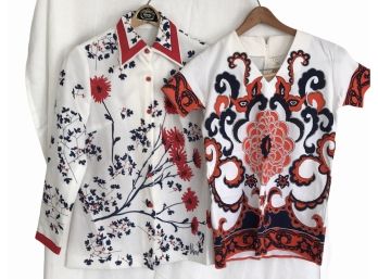 Two Fabulous Vintage Polyester 60s Tops