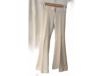 Incredible White Polyester Bell Bottoms.