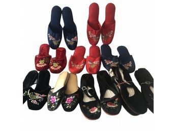 Huge Lot Of Chinese Slippers Sizes 37-40.