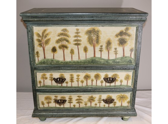 Rustic Hand-painted Storage Cabinet