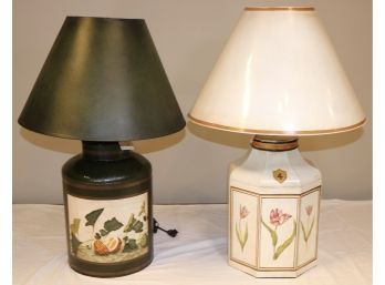 Two Tole Table Lamps