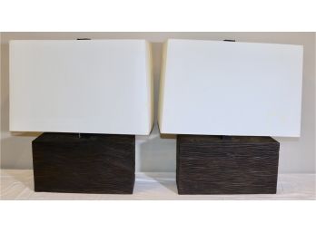 A Pair Of Sonneman Modernist Table Lamps