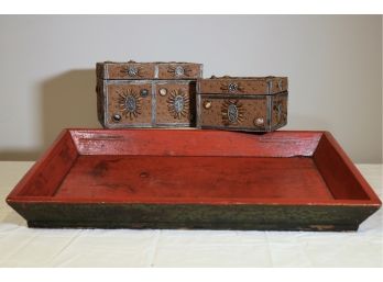 Serving Tray & Trinket Boxes