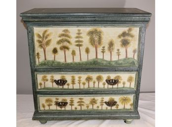 Rustic Hand-painted Storage Cabinet