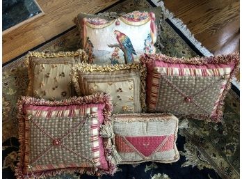 Lot Of 6 Unique, High Quality Accent Pillows