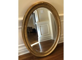 Large Ornate Framed Oval Mirror, 41x29'