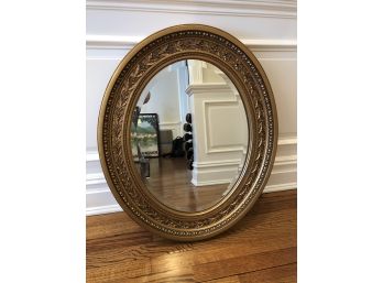 Large Ornate Wood Framed Mirror, 28.5x24'