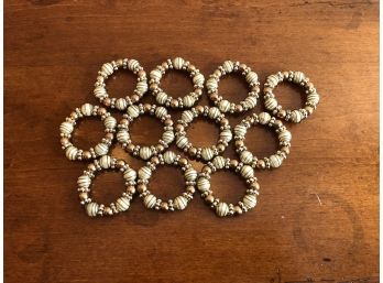 11 Bright Beaded Napkin Rings