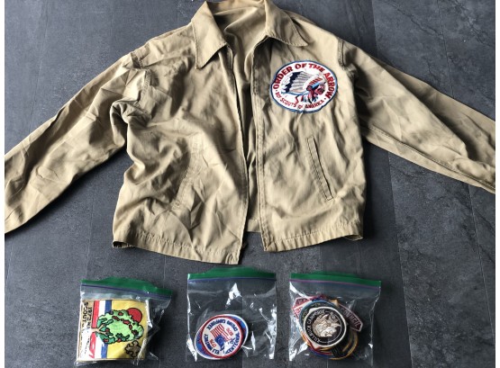 Boy Scout Jacket BSA With Multiple Patches (Order Of The Arrow)