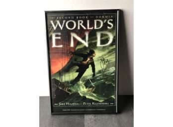 Autographed By Jake Halpern Worlds End Book Cover Framed Second Book Of Dormia