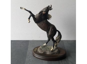 Casasola Sculpture Statue Stallion Leaping Numbered And Signed