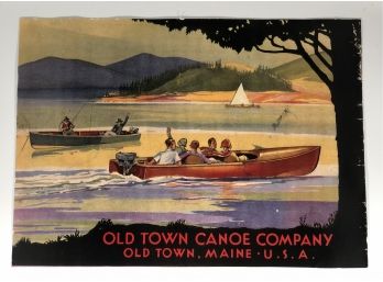 Old Town Canoe Company Advertisement Framed Old Town, Maine USA